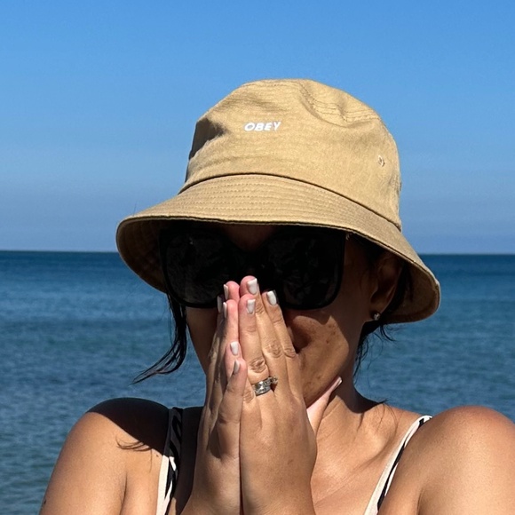 Obey Bucket Hat in Tan - Picture 1 of 3